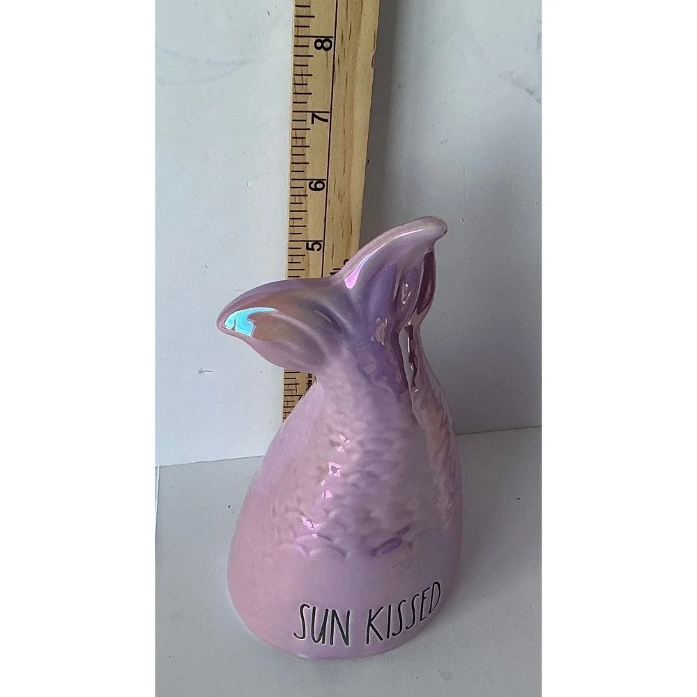 Rae Dunn Mermaid Tail Shell Planter Set Iridescent Sun Kissed Calm Coastal Decor